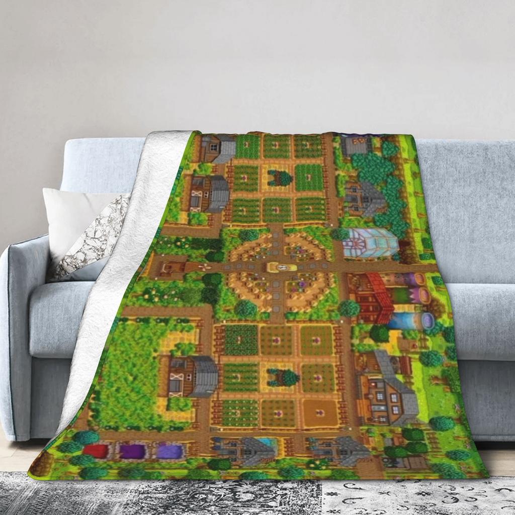 Stardew Valley Greenhouse Flannel Blankets Winter  Soft Throw Blanket for Kids Adult Couch Chair Aesthetic Bedspread Sofa Cover