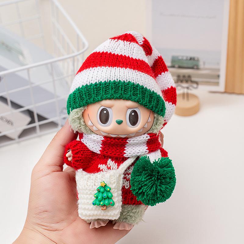 Labubu Christmas Sweater & Accessories Set for All Generations Keychain