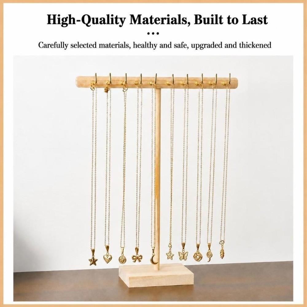 Wooden Wooden Necklace Stand Countertop Use Countertop Necklace Organizer Home Decoration