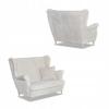 Zestaw uszak Rene Estella sofa fotele pufy Family Meble beżowy sztruks
