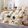 1PC Cute Dog Print Flannel Blanket, High Quality All Seasons, Home Decor, Warmth and Comfort, Perfect for Christmas Gifts