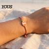 Beach Trip Photo Prop Jewelry Colorful Small Fish Handmade Braided Bracelet, Boho Cute Woven Cotton Rope String Adjustable Summer Wristband for Women