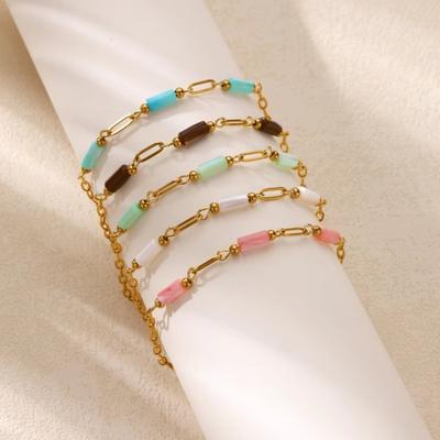 Wind Dopamine New Stainless Steel Plated Pin Bracelet Women's Fashion Versatile Jewelry