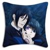 Anime Manga Black Butler Pillow Covers Cartoon Sofa Decorative Home Double-Sided Printing Short Plush Cute Cushion Cover