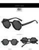 Polygon Sunglasses: European-American Angled Fashion, Color-Block, Casual Women's Style