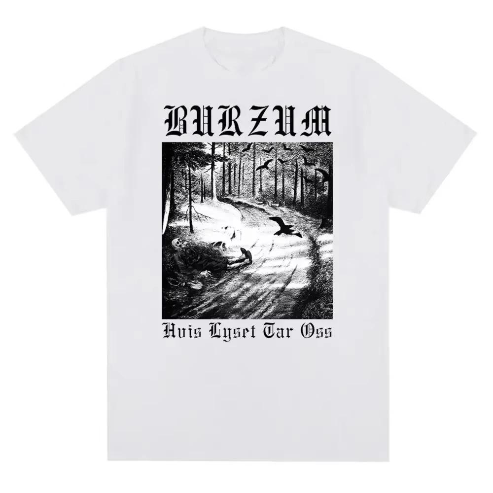 2025 Vintage Metal Band Burzums Album Cover Print Music T Shirt Men Women Fashion Casual Short Sleeve Plus Size T Shirt Unisex