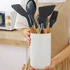 Matte Graue Keramik Küchenutensilienhalter 10,1cm Besteckaufbewahrungsbecher für Stäbchen & Löffel