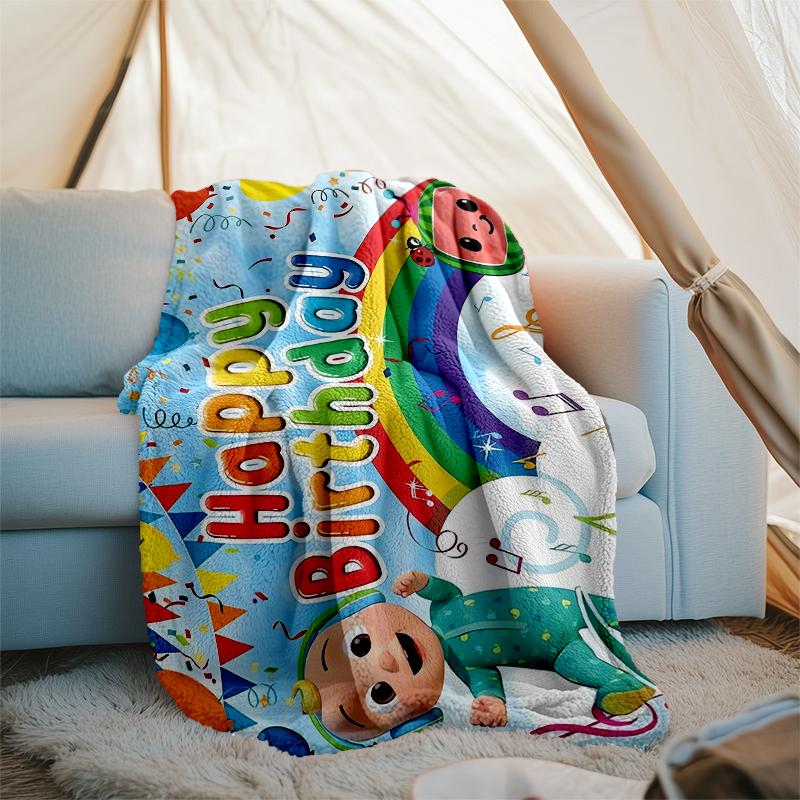 Coperta Stampata a Tema CoComelon - Perfetta per Divano, Letto, Viaggi e Uso Esterno | Lavabile in Lavatrice, Accogliente e Durevole.