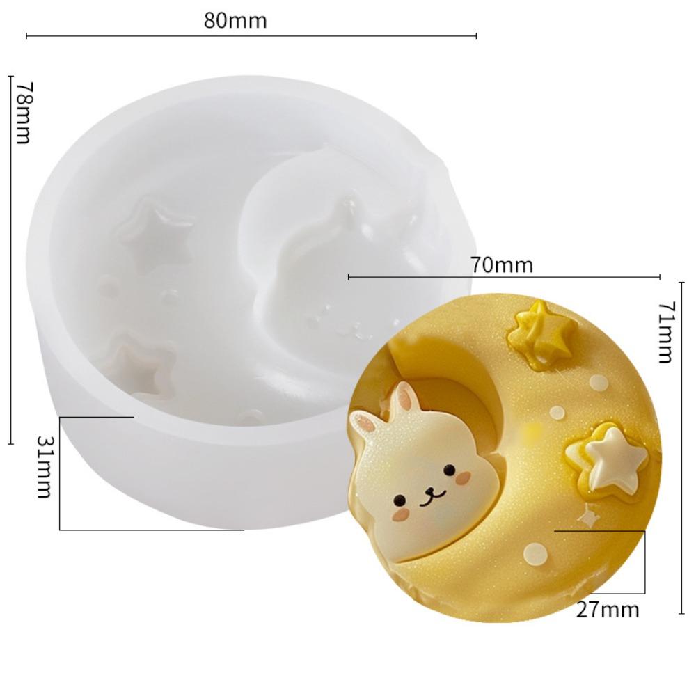 Kitchen Accessories Pastry Mold DIY Household Cake Molds Funny Moon Rabbit Silicone Molds