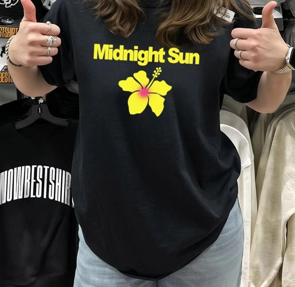 Heißes neues Zara Larsson Mitternachtssonne schwarzes T-Shirt Alle Größen 1F2528