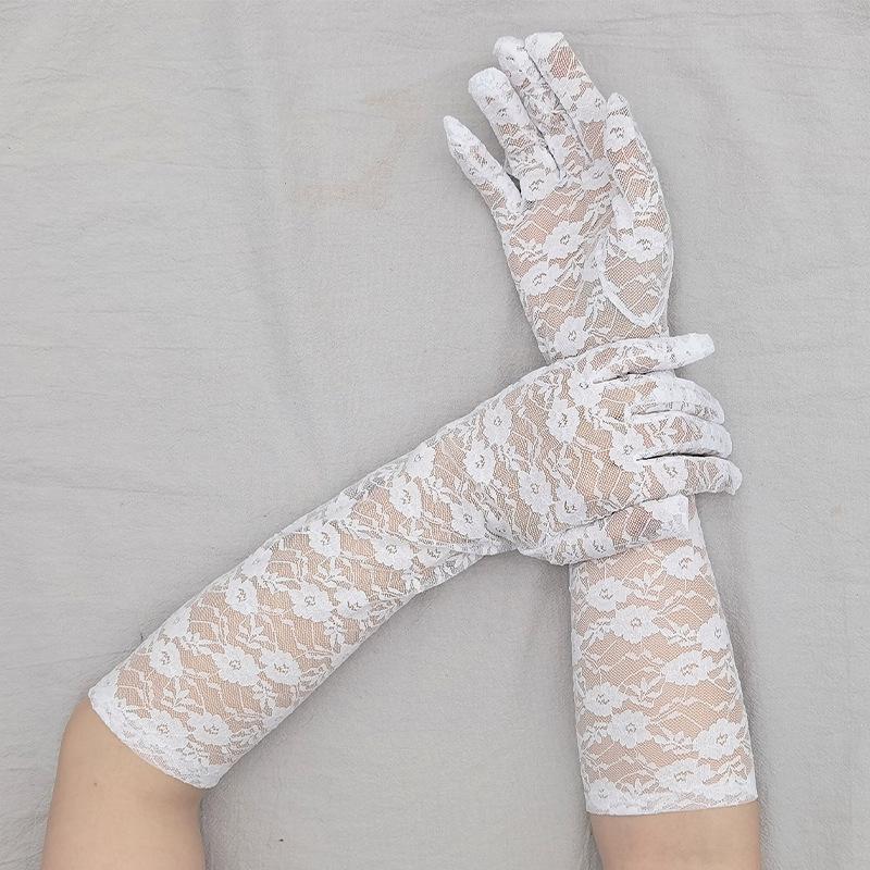 Spring/Summer Thin Sunscreen Lace Gloves Wedding Wedding Bridal Gloves Long Ladies Gloves Sexy