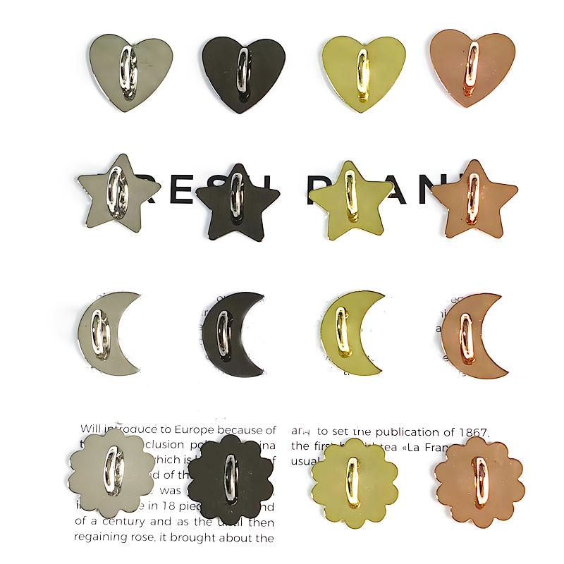 2/3/4PCS Metal Moon Star Phone Charm Holder Self Adhesive Mobile Phone Case Finger Ring Heart Phone Case DlY Decorative