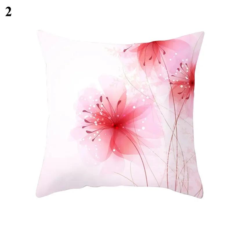 Abstract Print Flower Cushion Cover Sofa Seat Pillowcase Living Room Home Decorative Accessories Pillow Cases 45X45Cm