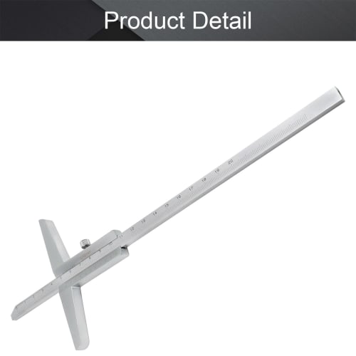 Utoolmart Depth Gauge, High-Precision Depth Gauge, Made of Carbon Steel, 0.02mm Accuracy, 200mm Measuring Range, 1 Piece, Height Gauge, Depth Gauge, M