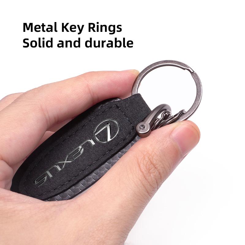 Carbon Fiber Car Keychain Emblem Key keyring Gift For Lexus RX300 IS200 IS250 ES350 Ct200h UX250h NX300h RX350 ES300h RX400h NX AL9