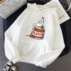 Lässiger Damen Herbst- und Winter-Harajuku Grafik-Sweatshirt Nutella Kawaii Print Damen Kapuzenpullover Oberteile Damen Kapuzenpullover
