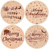 Rose Gold Christmas & New Year Gift Sealing Stickers - Decorative Adhesive Labels