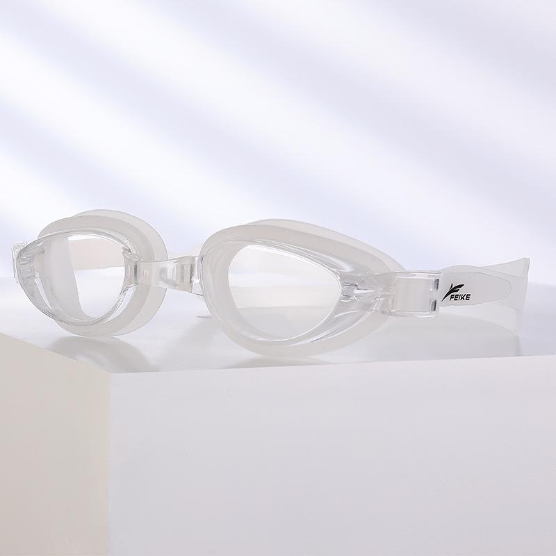 Men's & Women's Anti-Fog Waterproof HD Swimming Goggles for Adults - Plano Myopia, Transparent Lens, Professional Use