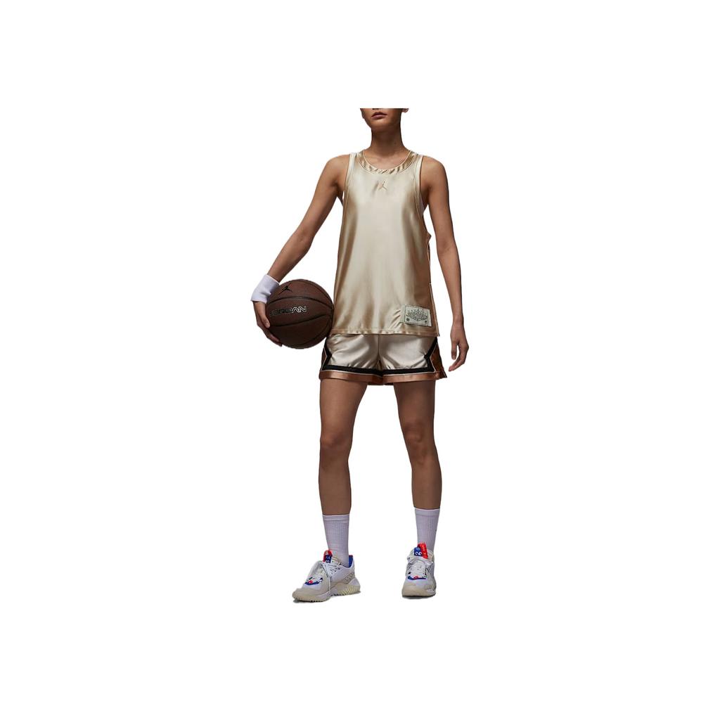 Jordan Sport Classic Comfortable Round Neck Basketball Vest Women tops Oatmeal Flax HV1269-140