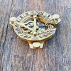 Brass Sundial Compass Marine Fully Functional Nautical Compass 3 Inch