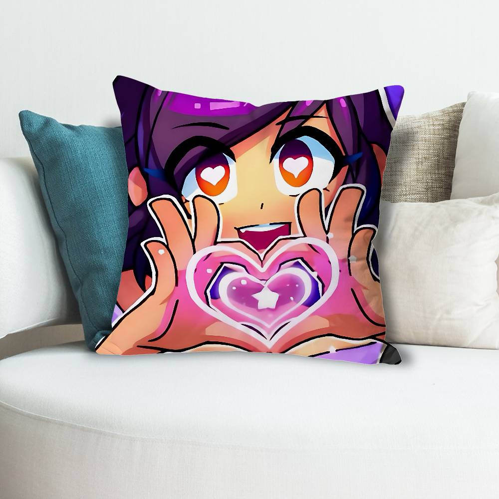 Cute AAphmau Pillow Cases for Bedroom Living Room Sofa Home Decor Polyester Cushion Cover with Zipper