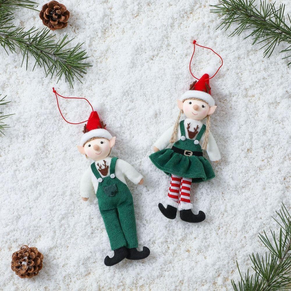 Holiday Season Cloth Christmas Angel Skirt Shape Hanging Pendants Angel Girl Pendant Cute Toy Pendant Tree Decorations