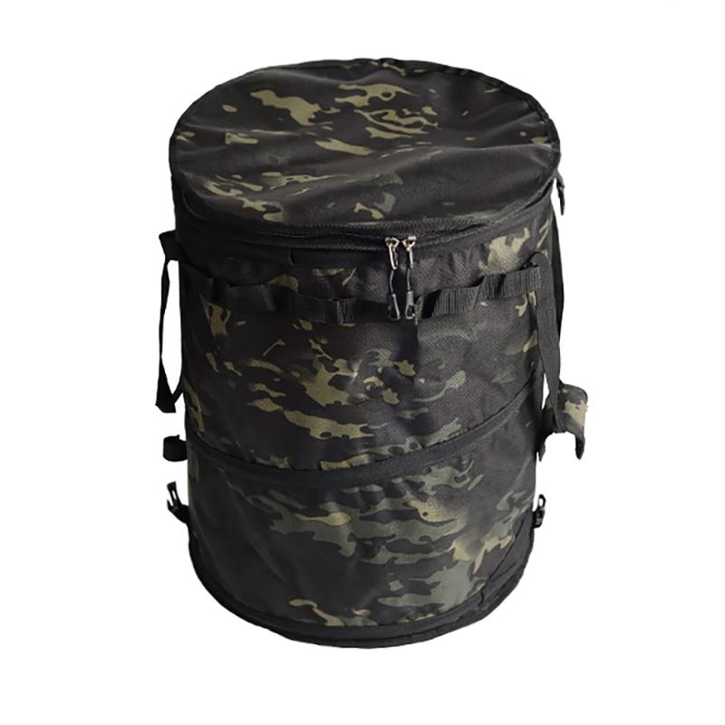 Camping Trash Can Folding Outdoor Trash Container Large Capacity Foldable Rubbish Holder with Handle Picnics Garbage Can