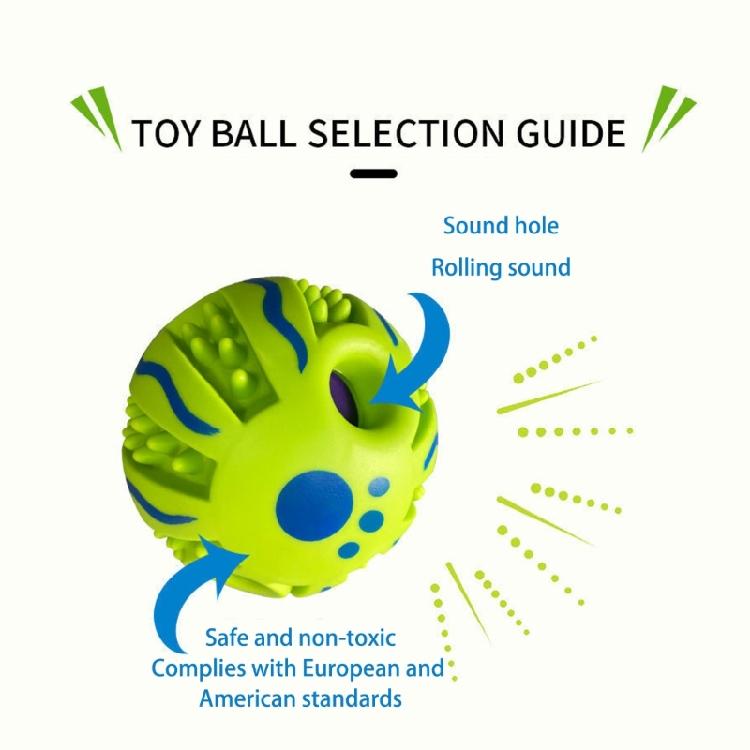 Interactive Chew Proof Dog Ball Toy With Squeaker Sound Design Durable ABS For Medium Large Breeds