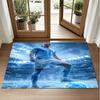 Erling Haaland Design Kristall-Samt-Teppich Weiche Dekorationsmatte für Schlafzimmer Eingang