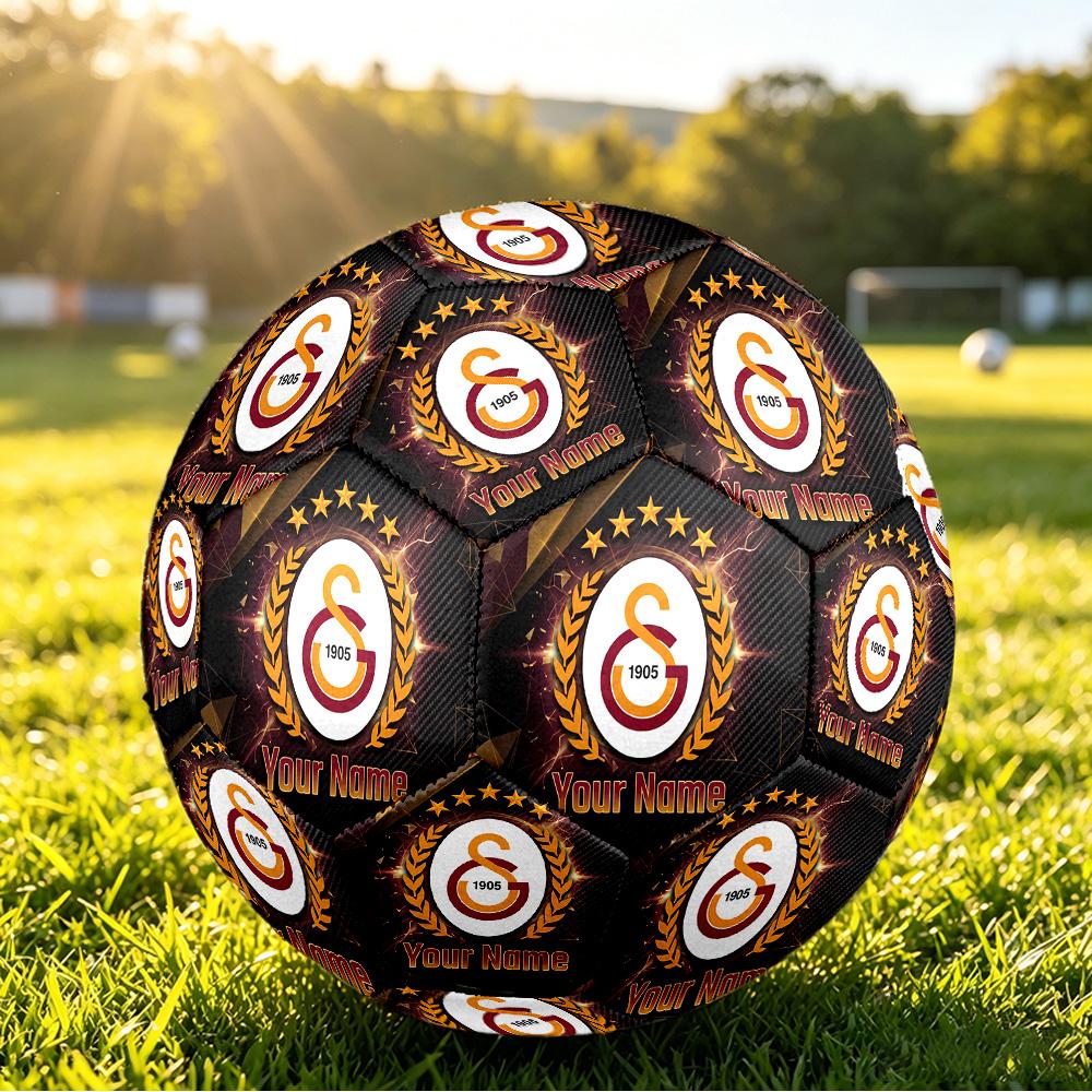 Personalized Size 5 Football Galatasaray FC Pattern Outdoor Game Sports Ball Gift