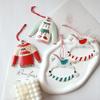 Double-sides Painted Drop Ornaments Nordic Embellishment Gift Christmas Hanging Pendants  Festival