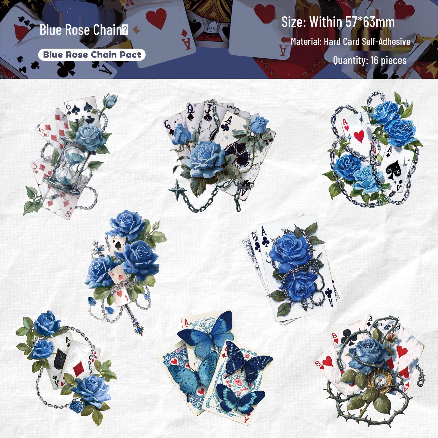 

Retro Poker Elements Sticker Pack: Vintage DIY Journal Decoration (6 Styles)