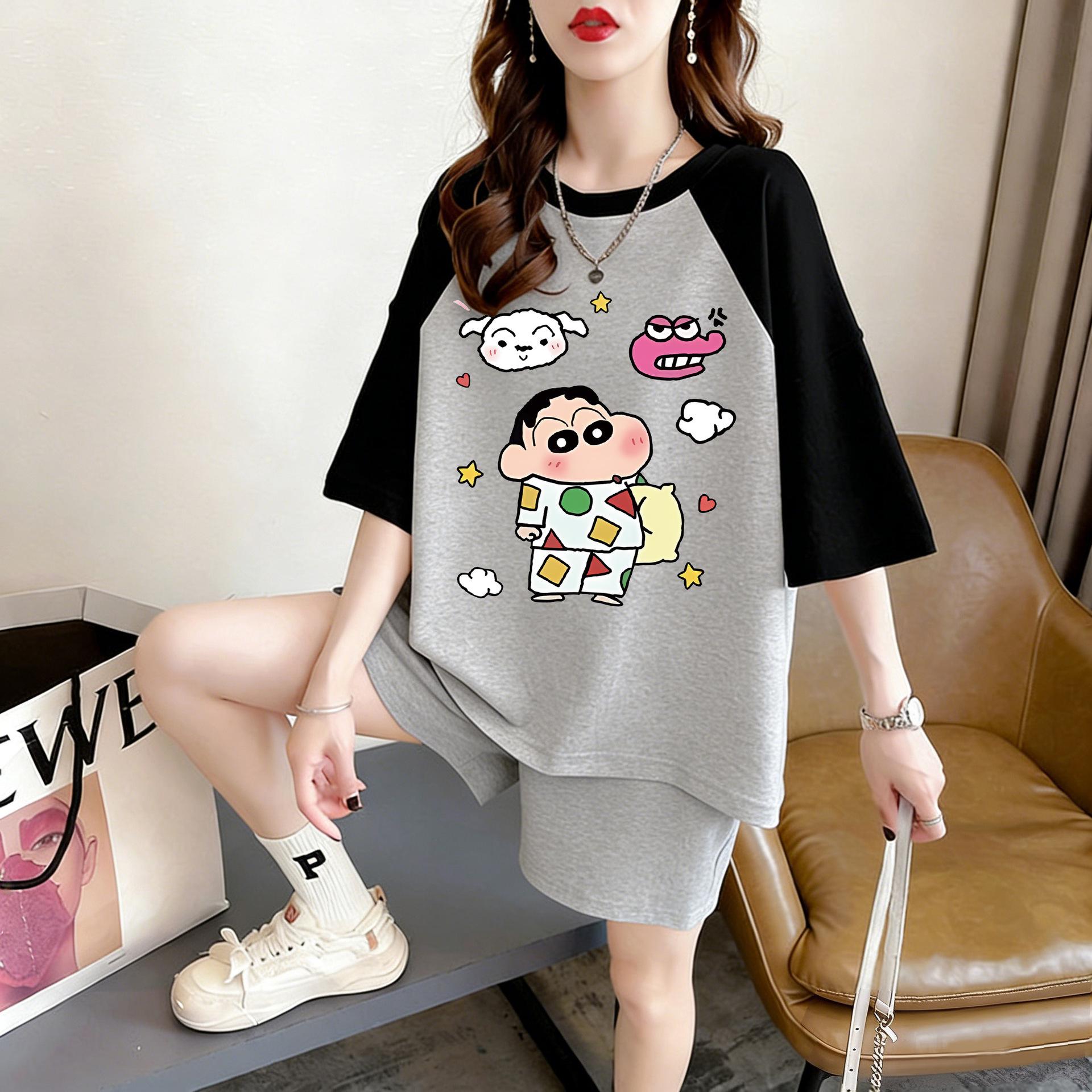 

Women s Pure Cotton Raglan Short Sleeve T-shirt - Casual, Loose Fit, Perfect for Junior High Students, Summer 2026 Collection XL