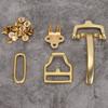 Solid Brass Brass Buckle Hardware Multi-Purpose Use Pin Buckle Set Belt Buckle Set  For Belts