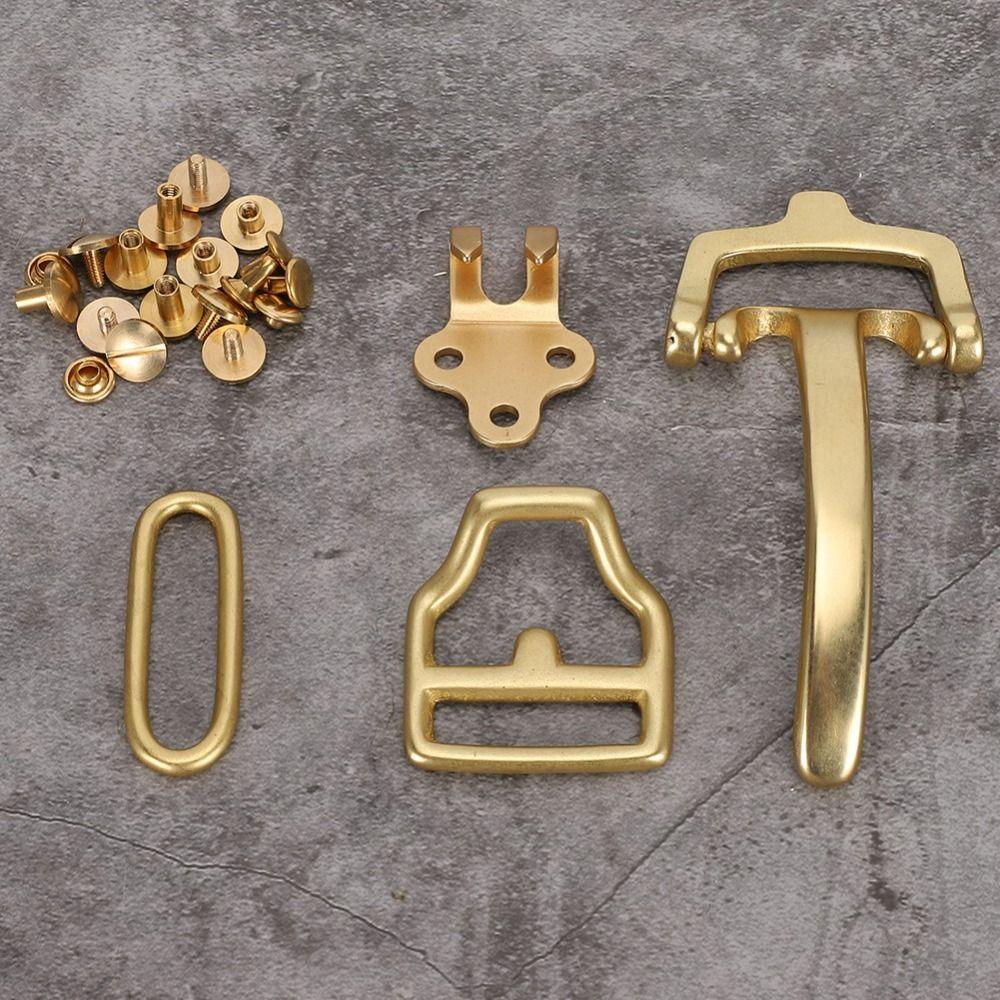 Solid Brass Brass Buckle Hardware Multi-Purpose Use Metal Belt Buckles  For Leather Goods