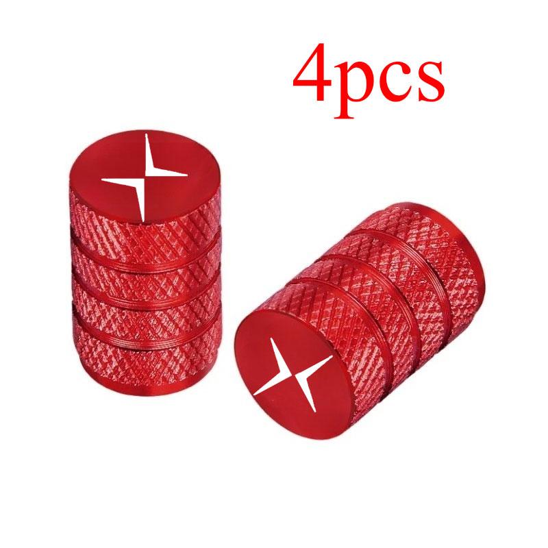 4PCS Colorful Car Accessories Car Tire Valve Cap For Volvo Polestar 1 Polestar 2 Polestar 3 Polestar 4 Polestar 5