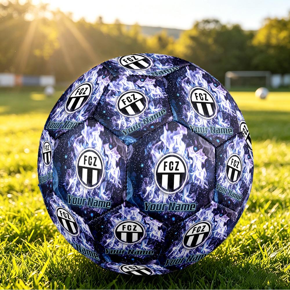 Personalized Size 5 Football FC Zürich Pattern Outdoor Game Sports Ball Gift
