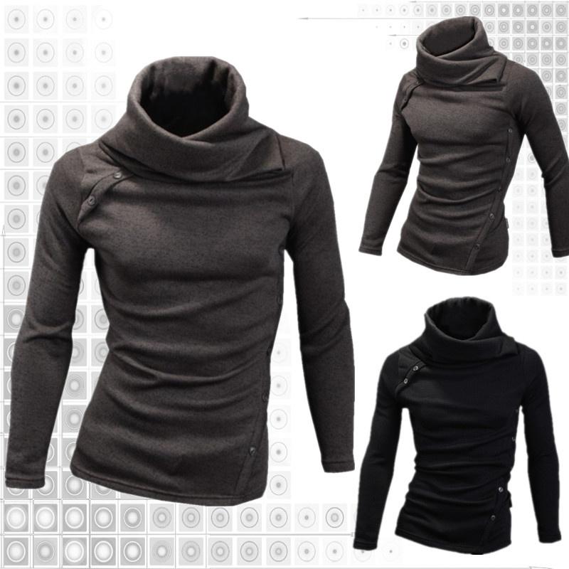 

Новый мужской модный термостойкий свитер с длинными рукавами, осенне-зимний свитер с высоким воротником, повседневная тонкая рубашка