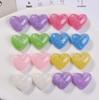 Sweet Starry Sky Glitter Heart Peach Resin Stickers: DIY Phone Case & Jewelry Accessories
