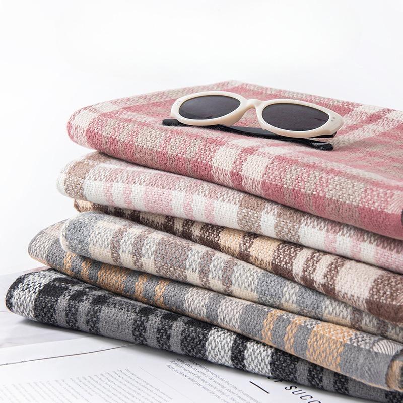 British Plaid Scarf  Atmospheric Women's Autumn and Winter Scarf Couple's Long Warm Double Sided Thick Artistic Scarf