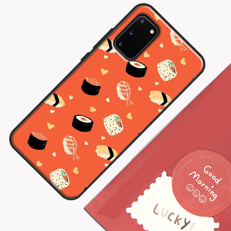 Kawaii Sushi Pattern Phone Case For Samsung Galaxy S26 S25 Ultra S20 S21 S22 S23 S24 S10 Plus S25 FE Cover Shell