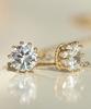 Loveenb [14K Gold] Simple Cubic Point Earrings