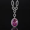 Jewelry Simulation Red Corundum Luxury Inlaid Banquet Pendant Necklace Stone 15 * 20