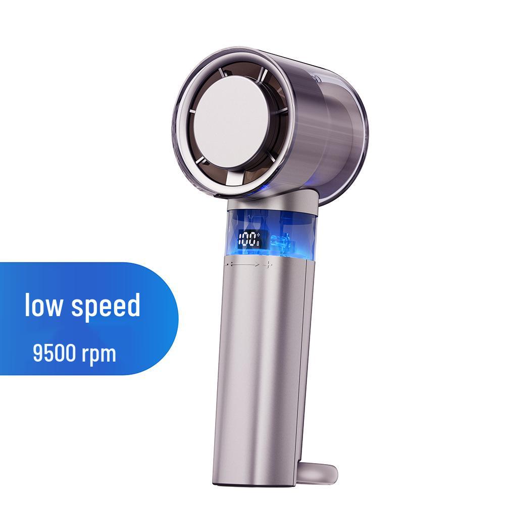 High-Speed Portable USB Handheld Fan with Carabiner and Cold Compress Feature