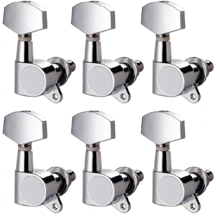 6 шт. Металлические колки для гитары Ручки колков из цинкового сплава Запасные части для гитарных колков Аксессуары для гитары Долговечные