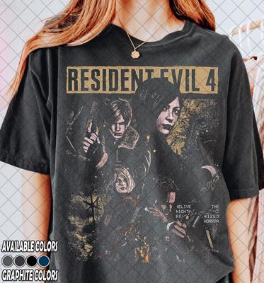 Retro 90's Comfort Colors Resident Evil 4 Vintage T-Shirt, RE 4 T-Shirt, Gift For Women and Man Unisex T-Shirt