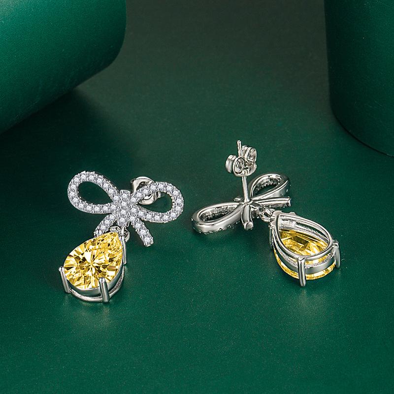 BELLA BOX Luxury Women Stud Earrings Wedding Engagement Party Gift