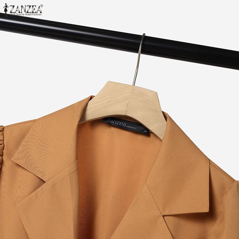 ZANZEA Women Short Sleeve Blouse and Long Skirt Casual Two Piece Suit Sets