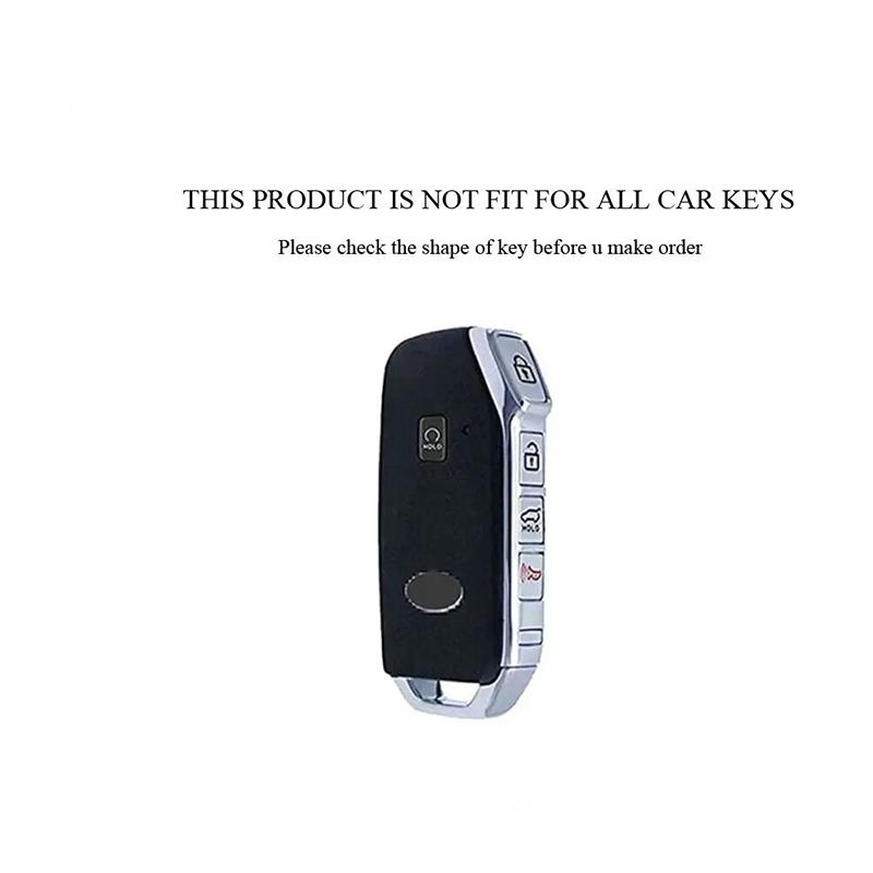 Zinc Alloy Leather Car Key Fob Case For Kia Ceed Cerato Forte Niro Seltos Sorento Soul Sportage Telluride K5 Keyless Case