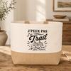 Sac J’peux pas j’ai Trail J'peux pas minimaliste | Cabas en Coton avec Fond Jute 18 L 48 × 37 × 13 cm | Marché Shopping Plage